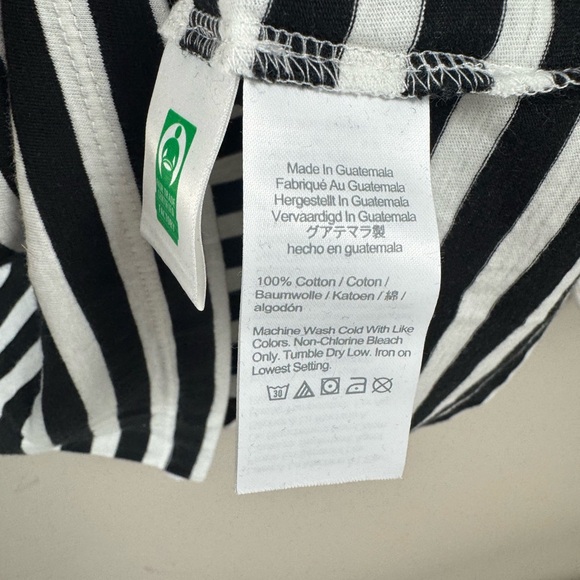 NWOT J.Crew Black White Striped slub long sleeve tee XS - Picture 6 of 8